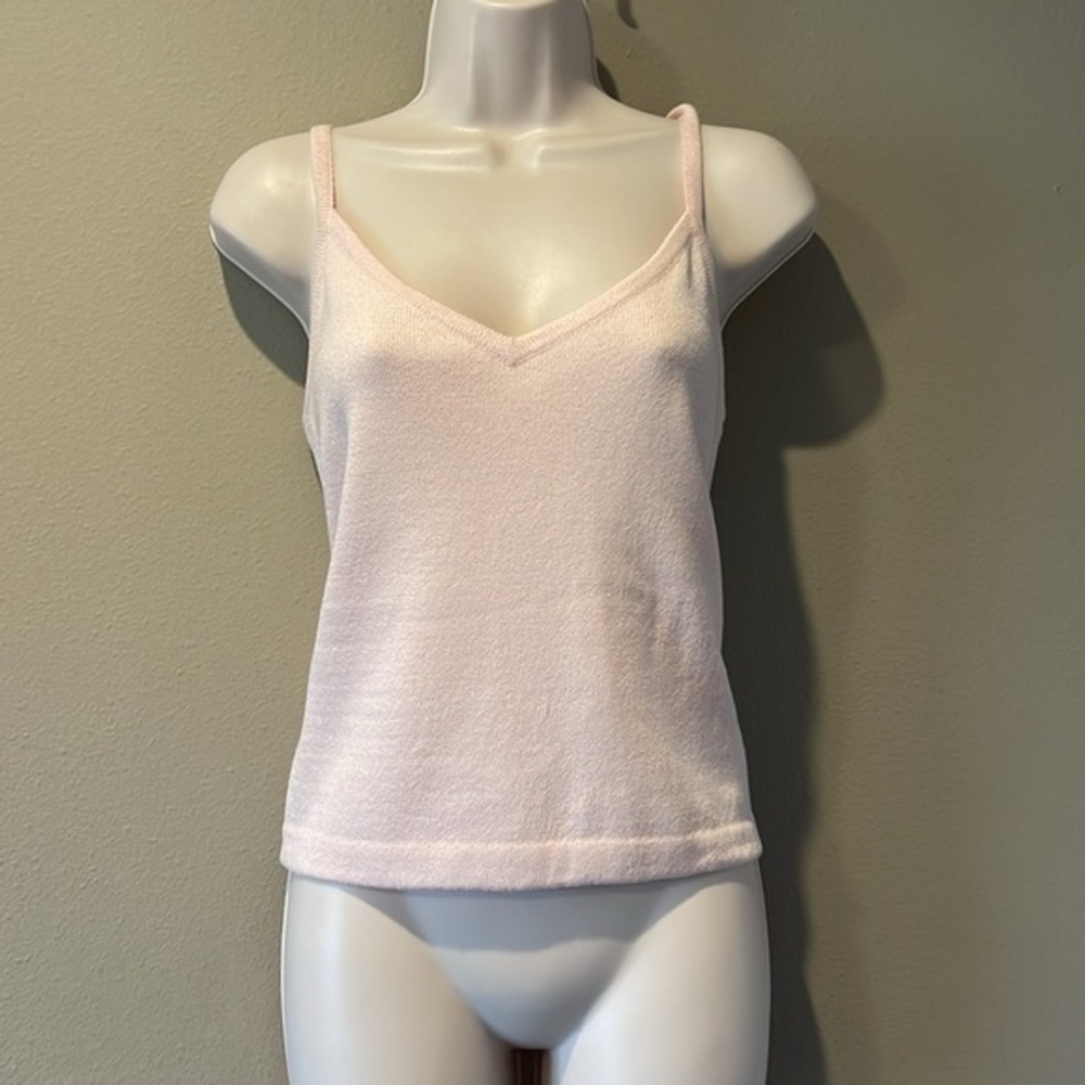 St. John Evening light pink knit cami, Medium